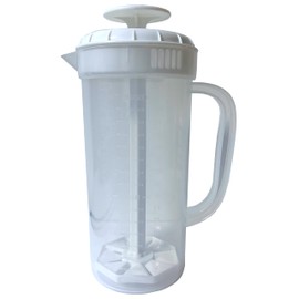 Salad Dressing Mixer with Measurements, 1 qt Capacity, Makes Ranch, Vinigretes, Italian & More. Emulsifies Ingredients Quickly, Multiple Color Options (White)