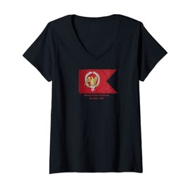 Womens ARMY OF THE POTOMAC 1861 CIVIL WAR FLAG UNION V-Neck T-Shirt