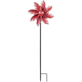 Sunset Vista Design Wind Spinners - Garden Décor 3-Dimensional Spinning Tailfeathers Yard Stake, 42-Inch, Red Bird