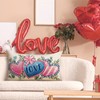 Fjfz Valentines Day Love Lumbar Decorative Throw Pillow Cover 12