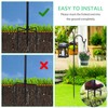 2 PCS Adjustable Double Shepherds Hook for Outdoor 47 inch