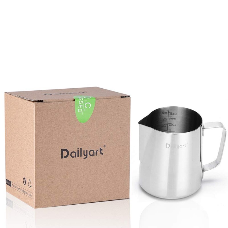 Milk Jug Latte Art Milk Pitcher 18/8 Stainless Steel with