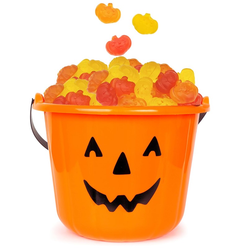 Fruidles Fall Mini Gummy Pumpkins Candy, Assorted Fruit Flavors Gummies,