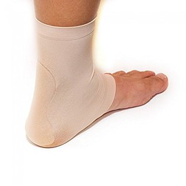 Achilles Heel Protection Elastic Gel Pad Sock (Pair) from Atlas Biomechanics, for Haglund's (Pump Bump) (Large/X-Large)