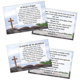 200-Pack Spanish Gospel Bilingual Prayer Cards Bible Flash Cards (100 English & 100 Spanish) 2x3 Inches Biblical Scripture Cards Double-Sided Design with Sacred Scriptures & Devotional Messages