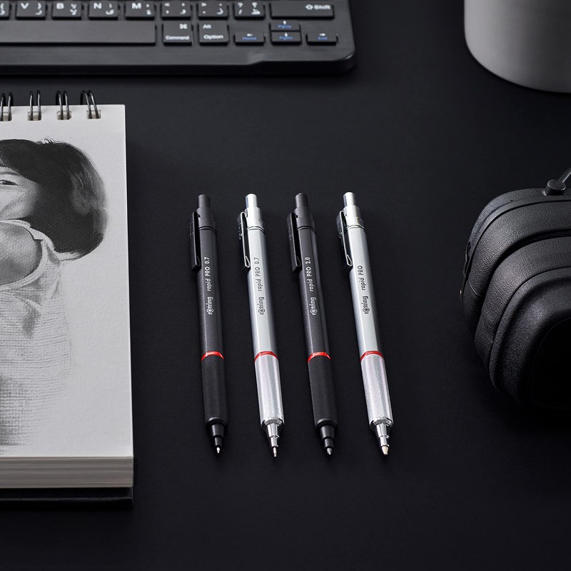 Rotring Rapid Pro HB Black Mechanical Pencil 0.7mm