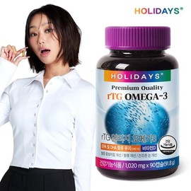 Holidays 홀리데이즈 rTG 알티지 오메가3 90캡슐 1병 3개월분 Holidays rTG Omega-3 90 Capsules 1 Bottle (3-Month Supply)