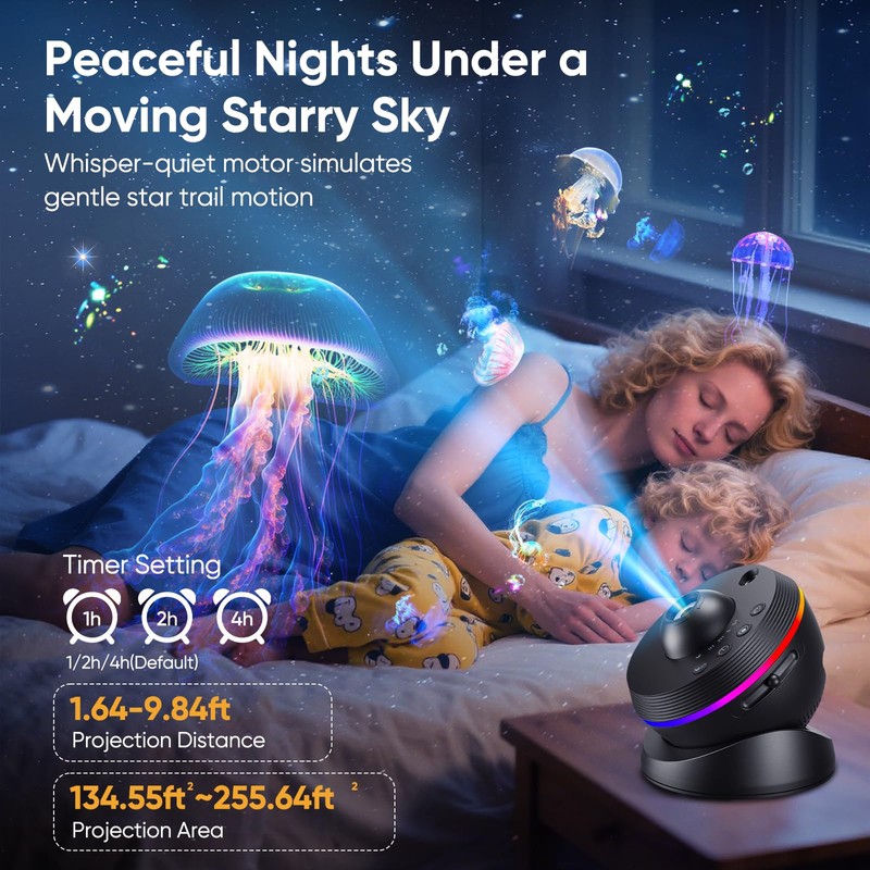 Galaxy Projector for Kids, 4K HD Planetarium Projector with 13
