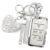 YIKECASE Key Fob Cover with Diamond Keychain Car Key Holder