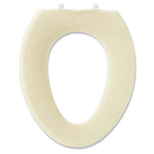 OKA Daisy Marche O-Shaped Toilet Seat Cover, Beige, Antibacterial, Odor Resistant