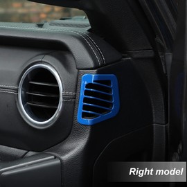 Car Dashboard Side Air Conditioning Vent Decoration Cover Trim for 2018-2021 Jeep Wrangler JL & Unlimited, for 2020-2021 Jeep Gladiator JT (Blue)
