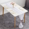rismart Sheer Chiffon Table Runner 29x120 Inches Wedding Table Sheet