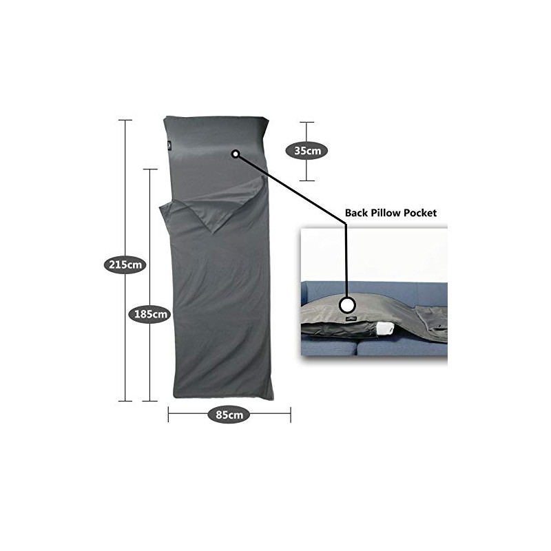 Frelaxy XL Sleeping Bag Liner - Ultralight Travel Sheet