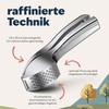 kjøk Premium Garlic Press - Zinc Alloy in Shiny Chrome