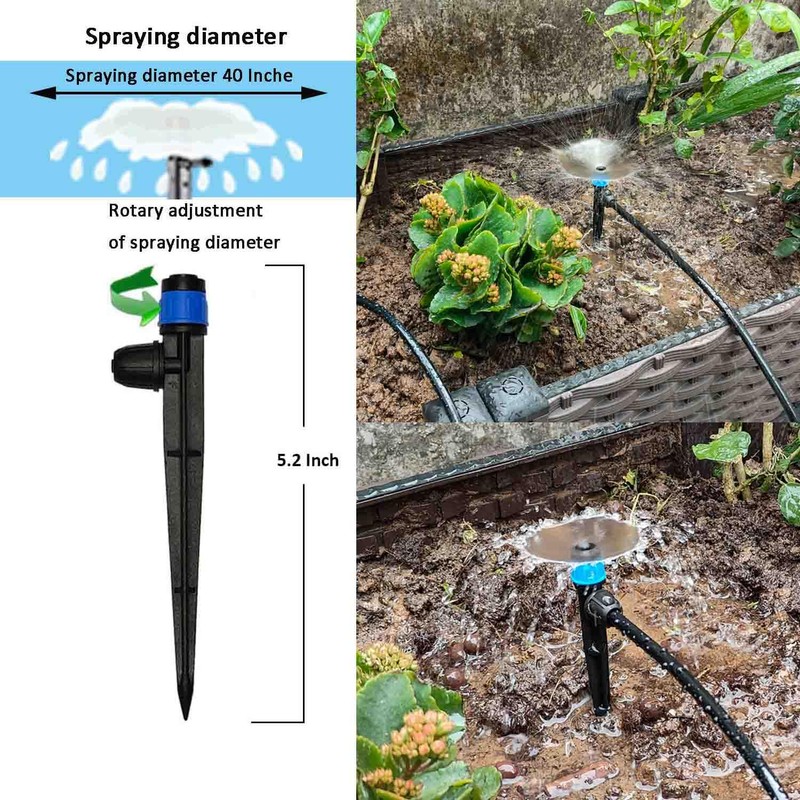 160Ft Drip Irrigation System with Water Timer for Garden, Main