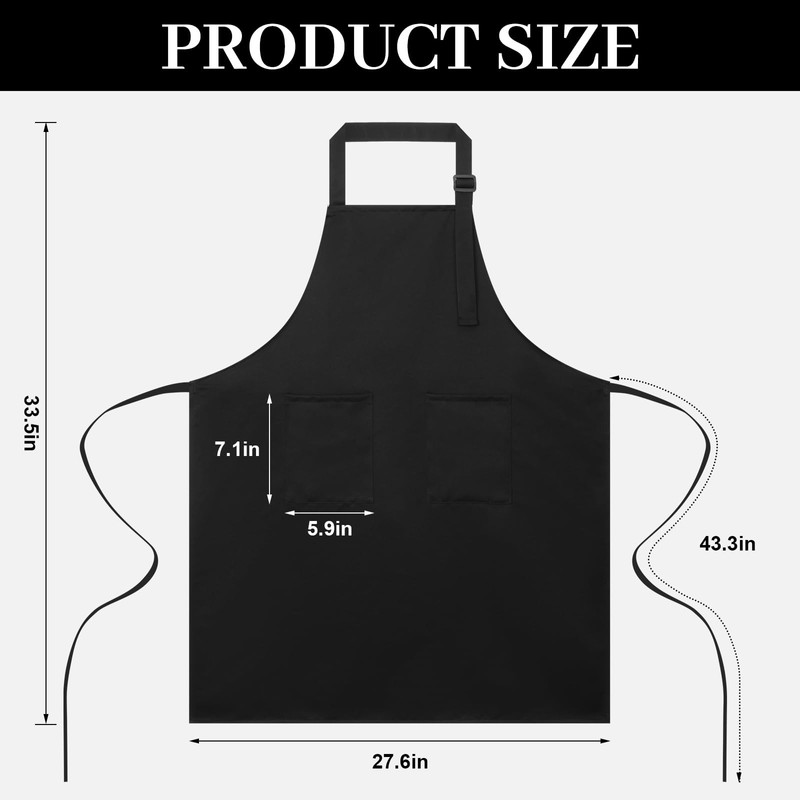 Cozypower 4 Pcs Plus Size Apron for Big and Tall