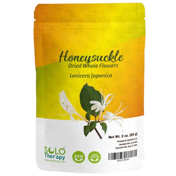 Honeysuckle Tea 2 oz , Lonicera Japonica , Honeysuckle Flowers Tea , Resealable Bag , 100% Natural , Honeysuckle Loose Buds Dried Flower Herbal Tea