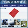 INFINAUTO Cleaning Cloths Towel,Car Drying Plush Cloth Absorbent Microfiber Red,1pcs