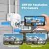 Hiseeu Pan/Tilt/Zoom Security Camera,WHD205,5MP Outdoor Wireless Surveillance Camera, Floodlights Full