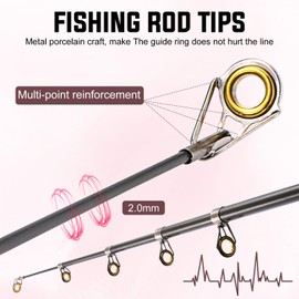 Sougayilang Telescopic Fishing Rod and Reel Combo, Collapsible Travel Fishing Pole and Spinning Fishing Reel, Fishing Gifts for Men/Women Adults