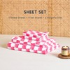Wake In Cloud - Gingham Sheet Set, 4-Piece Sheet Set,