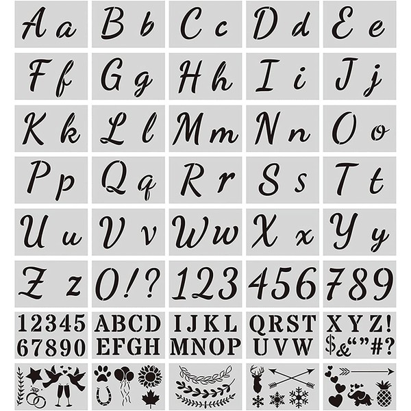 Letter Stencil Alphabet Stencils 40 Pieces Large and Small Writing