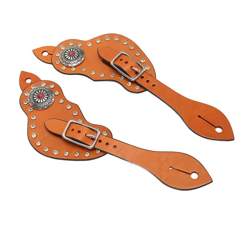 Spur Strap Artificial Leather Adjustable Western Spur Strap with Buckle