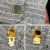 BOGEEL 10 Pieces Brass Round Cuff Button Cover Cuff Links