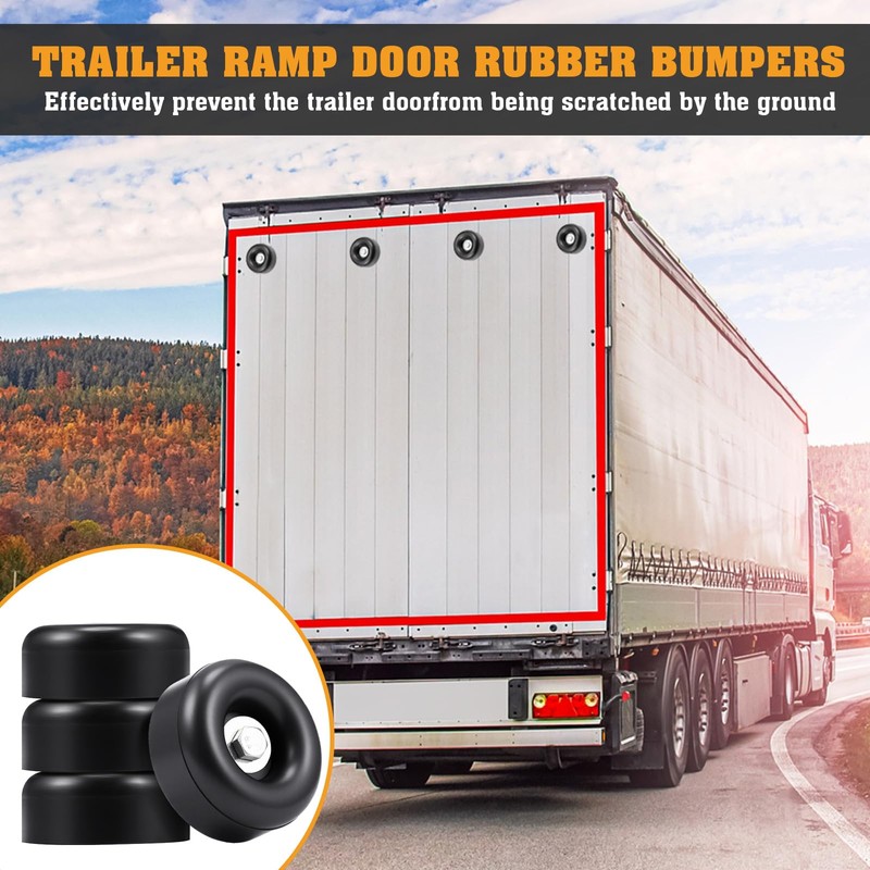 BBTO 12 Packs 2.5 Trailer Ramp Door Bumper Including Screw