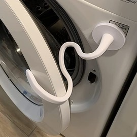 Zerodis Front Load Washer Door Prop, Magnetic Washing Machine Door Holder Universal Flexible Washer Door Prop Fits for Most Washing Machines(White)