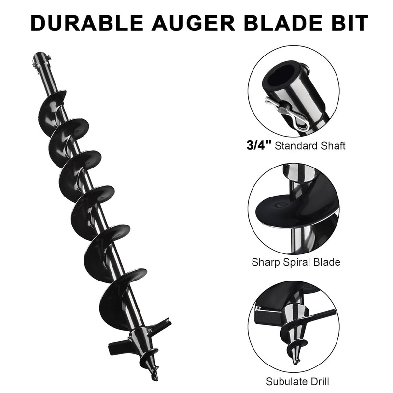 HeyJiaYu Earth Auger Drill Bits for Gas Powered Post Fence