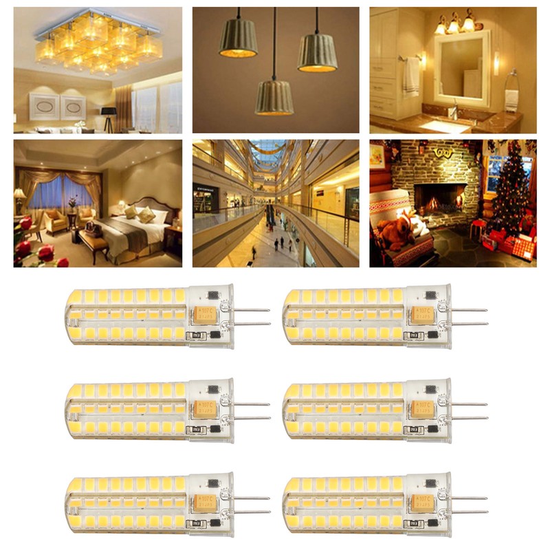 6pcs G4 LED Bulb 700LM 7W 72LED 360 Degree Lighting