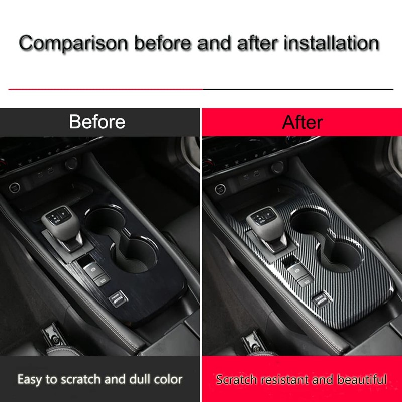 XITER Carbon Fibre Style Car Gear Shift Knob Console Panel