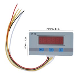Digital 1-999999 6-Digit Counter with NPN and PNP Signal Input Connector, Automatic Detection Tally 5‑24V YF‑16 for Industrial Control