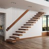 Wood Handrails, Indoor Non-Slip Staircase Handrail,Retro Rustic Wall Mount Railings