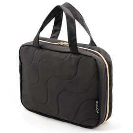 HOTOR Travel Toiletry Bag – Black, 12" x 8.2" x 3.9"