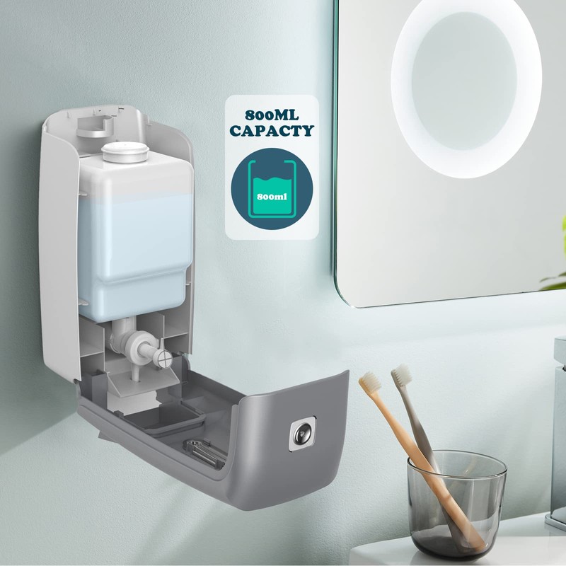 interhasa! Soap Dispenser Wall Mount Refillable 28oz Hand Sanitizer Dispenser