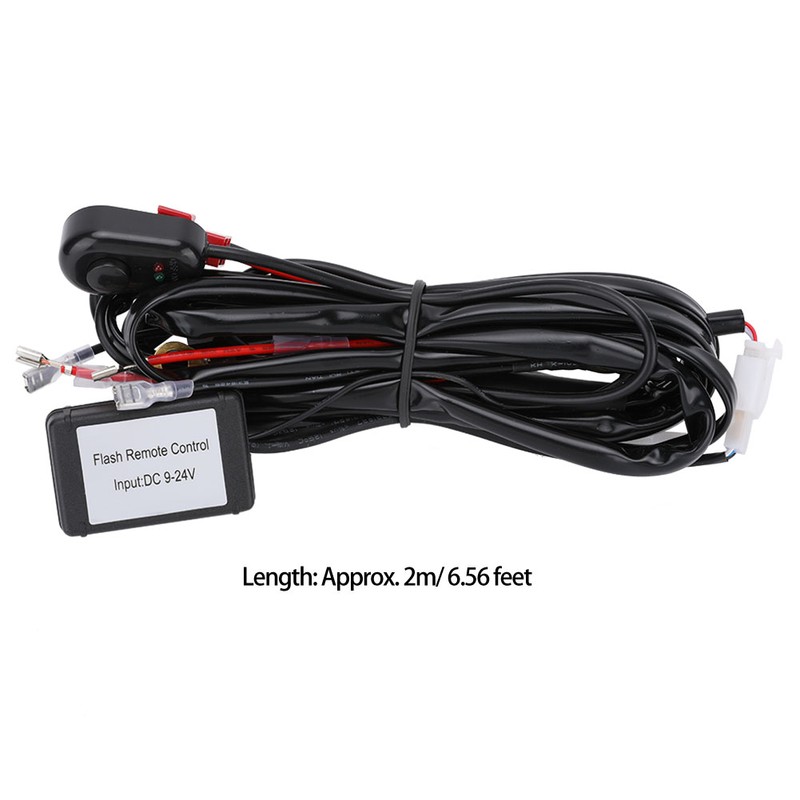 2m 2 In 1 LED Wiring Harness Remote Control Flash