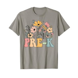 Wildflower Pre-K Preschool Team Floral Teacher Girls T-Shirt