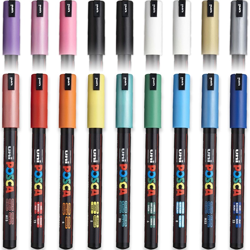 Posca PC-1MR Paint Marker Art Pens - 0.7mm Nib -