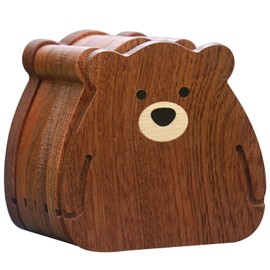 Wood Coasters for Drinks Absorbent, Handmade by Multiple Wood Inlays—Sapele Wooden Coaster Sets for Coffee Table Dining Table Wooden Table Coasters for Desk, Farmhouse, Office, Bar,Set of 6