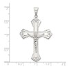 Sterling Silver Crucifix Cross Pendant Necklace with Polished INRI Charm