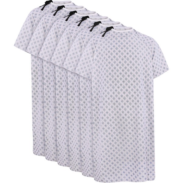 Utopia Care 6 Pack Patient Gowns, Unisex Hospital Gown, Back Tie, 45" Long & 61" Wide, Comfortably Fits Sizes up to 2XL