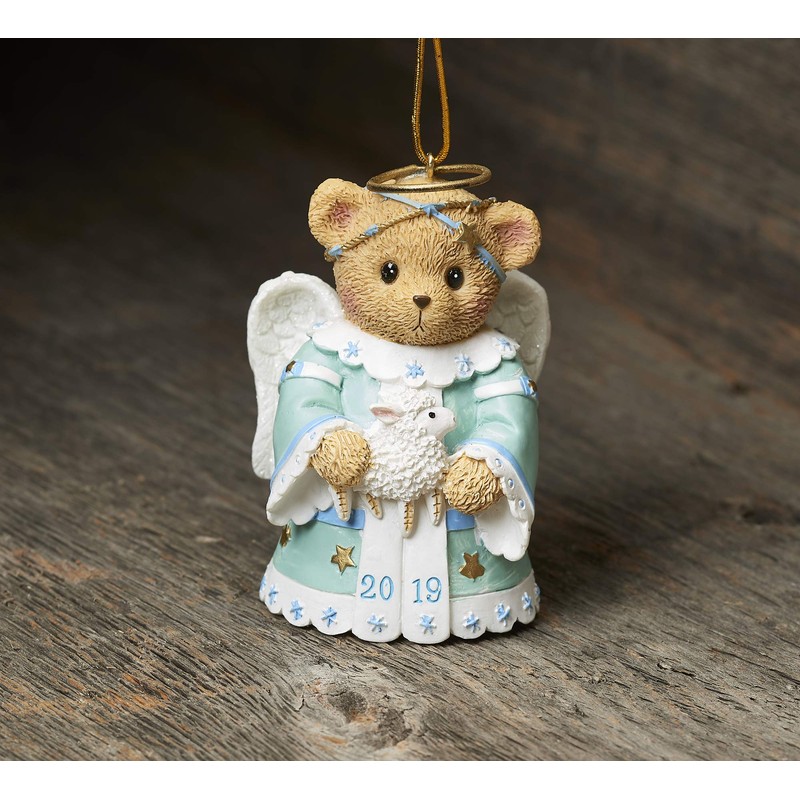Roman Cherished Teddies, 2019 Dated Angel Bell Teddy Bear Ornament,
