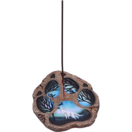 Nemesis Now Tracks of The Wild Resin Incense Burner 15.5cm Wolf Patent Stick Holder Wolf Home Decor Cast from the Finest Resin Expertly Hand Painted