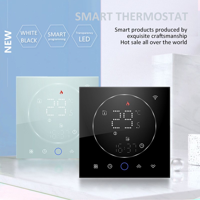 Programmable Smart Home Thermostat AC95~240V Voice Control LED Screen IP20