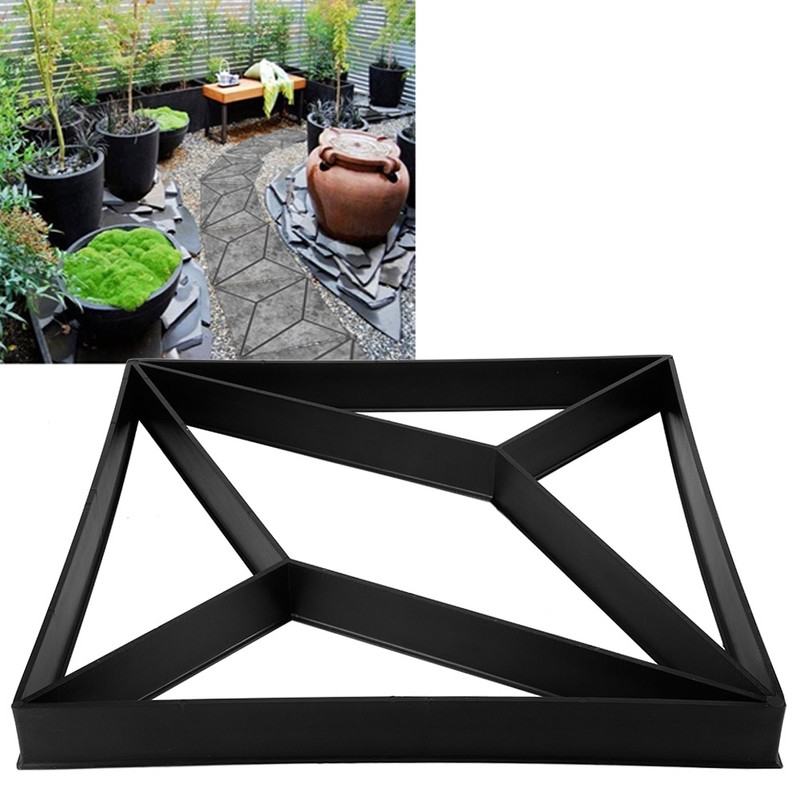 Rhombus‑Shaped Walking Paths Maker DIY Cement Brick Paving Mold for