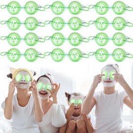 Skicuff 12 Pcs Cucumber Eye Pads Gel Eye Masks Cooling Heating Eye Pads Spa Party Favors Sleepover Party Slumber Party Supplies