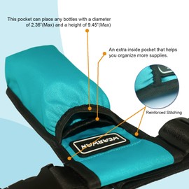 wearwan Massage Oil Holster, Adjustable and Durable Massage Holster, Stylish Massage Therapist Supplies (1B-Cyan)