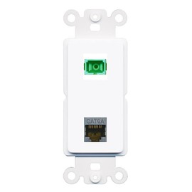 RiteAV CAT6A SC-APC-SX Rocker Insert Wall Plate Module [White]